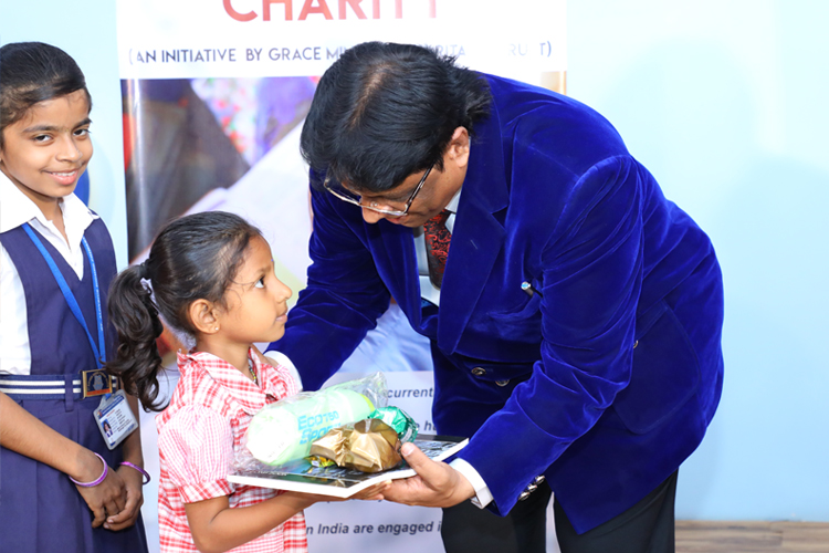 Grace Ministry, Bro Andrew Richard contributed 50 poor students free education scholarship at its centre on account of Christmas season in Mangalore here on Dec 15th, Sunday, 2019. 